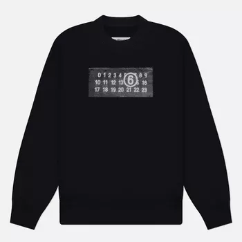 Мужская толстовка Maison Margiela MM6 Rasterised Numbers Logo, цвет чёрный, размер S