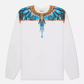 Мужская толстовка Marcelo Burlon Grizzly Wings Regular Crewneck, цвет белый, размер S