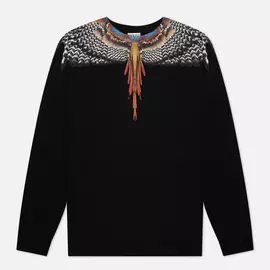 Мужская толстовка Marcelo Burlon Grizzly Wings Regular Crewneck, цвет чёрный, размер XL