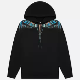 Мужская толстовка Marcelo Burlon Grizzly Wings Regular Hoodie, цвет чёрный, размер XL