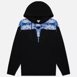 Мужская толстовка Marcelo Burlon Smoke Wings Regular Hoodie, цвет чёрный, размер XL