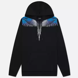 Мужская толстовка Marcelo Burlon Wings Regular Hoodie, цвет чёрный, размер XL