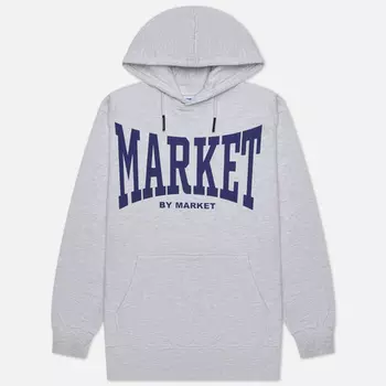 Мужская толстовка MARKET Persistent Logo Hoodie, цвет серый, размер L