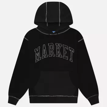 Мужская толстовка MARKET Reverse Arc Hoodie, цвет чёрный, размер S