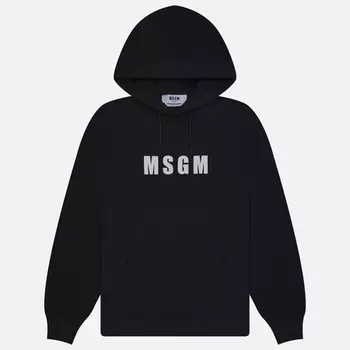 Мужская толстовка MSGM Macrologo Print, цвет чёрный, размер XL