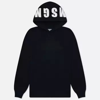 Мужская толстовка MSGM Maxilogo Brushed Hoodie, цвет чёрный, размер XL