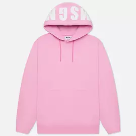 Мужская толстовка MSGM Maxilogo Hoodie, цвет розовый, размер L
