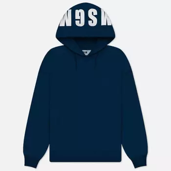 Мужская толстовка MSGM Maxilogo Hoodie, цвет синий, размер XL