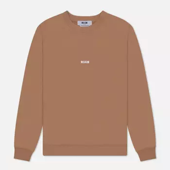 Мужская толстовка MSGM Micrologo, цвет коричневый, размер M