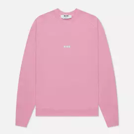 Мужская толстовка MSGM Micrologo Seasonal Crew Neck, цвет розовый, размер XL