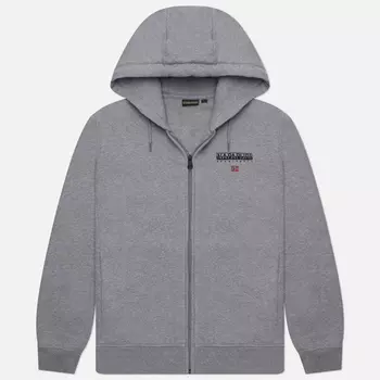 Мужская толстовка Napapijri Ayas Full Zip Hoodie, цвет серый, размер XXL