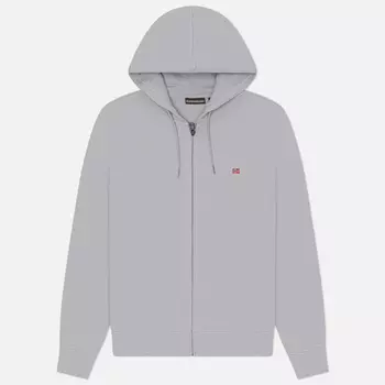 Мужская толстовка Napapijri Balis Summer Full-Zip Hoodie, цвет серый, размер XL