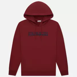 Мужская толстовка Napapijri Berber Hoodie, цвет бордовый, размер XXL