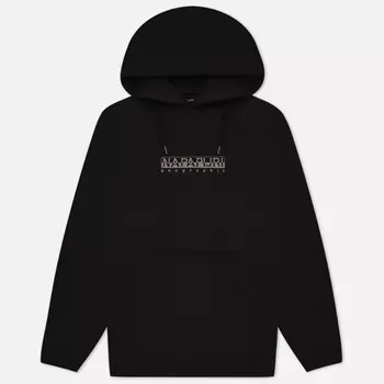 Мужская толстовка Napapijri Box Hoodie Loose Fit, цвет коричневый, размер XXL