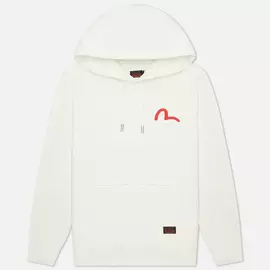 Мужская толстовка Evisu Basic Hooded Seagull Print, цвет белый, размер S