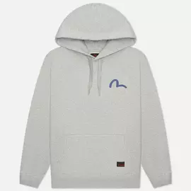 Мужская толстовка Evisu Basic Hooded Seagull Print, цвет серый, размер XL