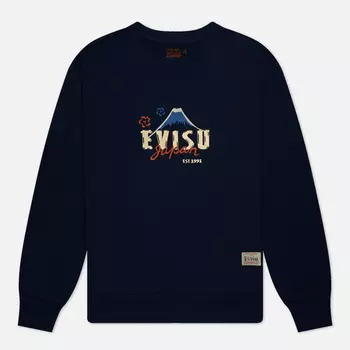 Мужская толстовка Evisu Evergreen Kumadori Daruma Printed, цвет синий, размер XL