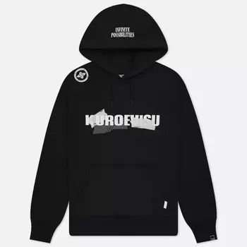 Мужская толстовка Evisu Evisukuro Reective Tape Logo Hoodie, цвет чёрный, размер XXL