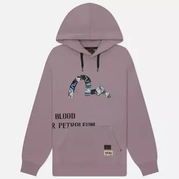 Мужская толстовка Evisu Godhead & Oil Drum & Seagull Print Hoodie, цвет розовый, размер XXL