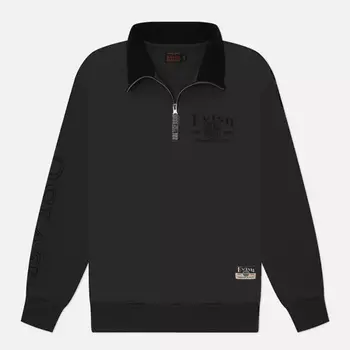 Мужская толстовка Evisu Heritage Daruma Embroidery Half-Zip, цвет серый, размер S