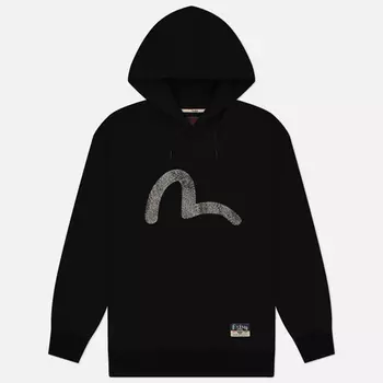 Мужская толстовка Evisu Heritage Hot Fix Seagull Hoodie, цвет чёрный, размер S