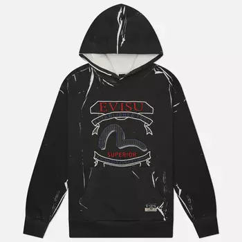 Мужская толстовка Evisu Heritage Overdye Hoodie Seagull Print, цвет серый, размер XL