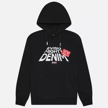 Мужская толстовка Evisu Printed Logo Hoodie, цвет чёрный, размер S