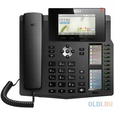 Телефон IP Fanvil X6 6 линий 2x10/100/1000Mbps LCD SIP PoE черный