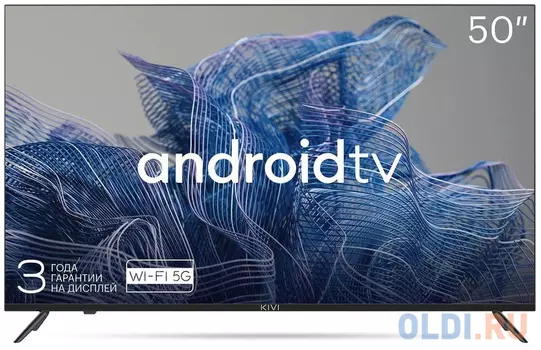 Телевизор 50" Kivi 50U740NB черный 3840x2160 60 Гц Smart TV Wi-Fi 4 х HDMI