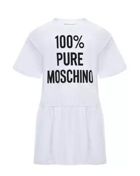 Платье с принтом "100% Pure Moschino"