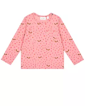 Розовая толстовка с принтом "белки" Sanetta Kidswear детская