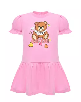 Платье с принтом "медвежонок" Moschino