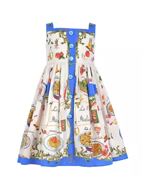 Платье с принтом "Capri" Dolce&amp;Gabbana детское