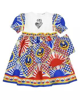 Платье с принтом "carretto" Dolce&amp;Gabbana детское