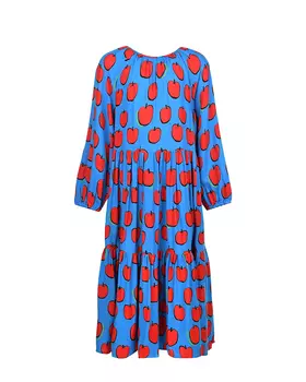 Платье с принтом "красные яблоки" Stella McCartney детское