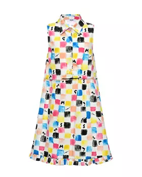 Платье с принтом в шашечку MSGM