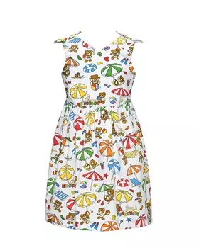 Платье с принтом "зонты" Moschino