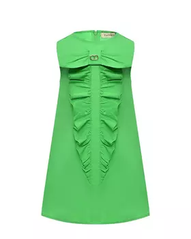 Платье с жабо, зеленое TWINSET