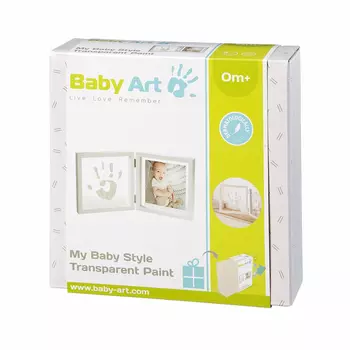 Рамка двойная, прозрачная "Baby Style" с отпечатком краской Baby Art детская