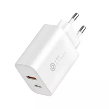 Сетевое зарядное устройство EnergEA Bazic GoPort PD30+, USB-C PD30W +USB-A QC3 18W, PPS 25W