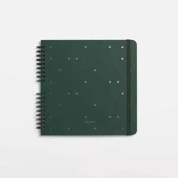 Скетчбук на пружине для смешанных техник Falafel books Forest, зеленый, 19 х 19 см