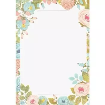 Сменный блок "Retro flowers", 50 листов, нелинованный, 14 х 20 см
