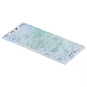 Самоклеящийся блок Meshu Color Splash Mint Memo Notes, 14 х 6 см, 50 листов