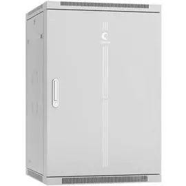 Шкаф настенный 19", 18U Cabeus SH-05F-18U60/45m-R 600x450x901mm (ШхГхВ) дверь металл, цвет серый (RAL 7035)