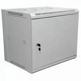 Шкаф настенный 19", 6U Rexant 04-2210 600450370 мм (ШxГxВ) - передняя дверь металл, боковые стенки съемные (разобранный), RAL 7035
