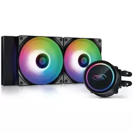 Система охлаждения Deepcool GAMMAXX L240 A-RGB LGA2066/2011-v3/2011/1200/115X/1366/AM4/AM3+/AM3/AM2+/AM2/FM2+/FM2/FM1 (2*120mm fan, 500-1800rpm, 69.34