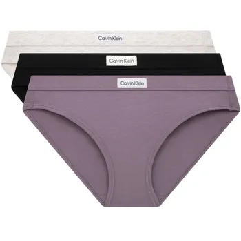 Комплект из 3 женских трусов CALVIN KLEIN, 66O-Space Black/Coconut Gray/Cow Ivory