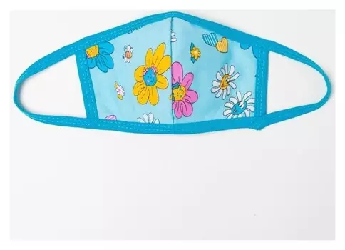 Повязка тканевая детская, цвет голубой возраст 3-6 лет
