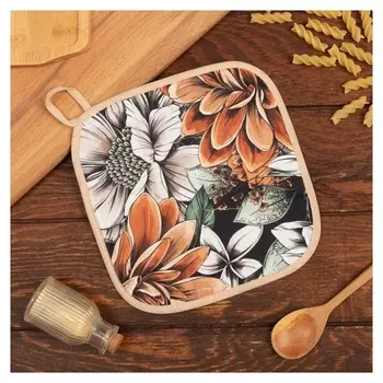 Прихватка "Этель" Meadow Flower 19х19 см, 100% хл, саржа 190 г/м2
