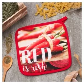 Прихватка RED 19х19см,100% х/л, ватин 250г/м2